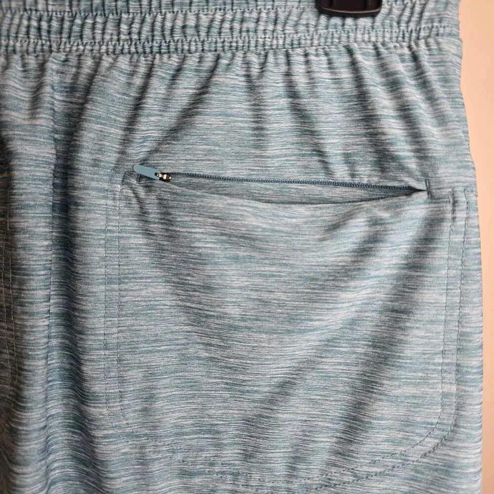 Duluth Trading Co. Women's S Teal Blue Space Dye Skort Elastic Waist Drawstring